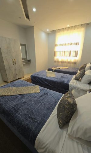 Two-bedroom suite with five beds